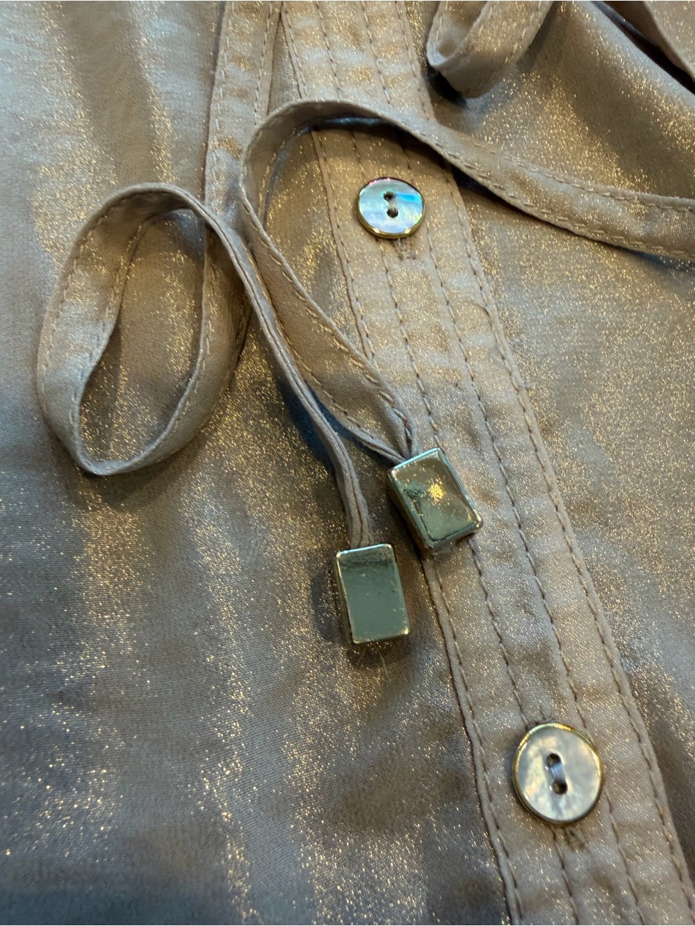 Cache Shimmery Taupe Utility Shirt - Picture 5 of 8